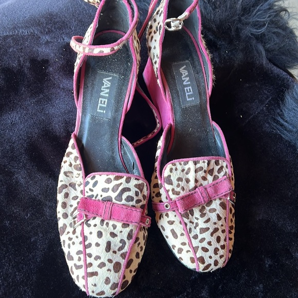 Vintage Animal print Wedge heels - Picture 3 of 3